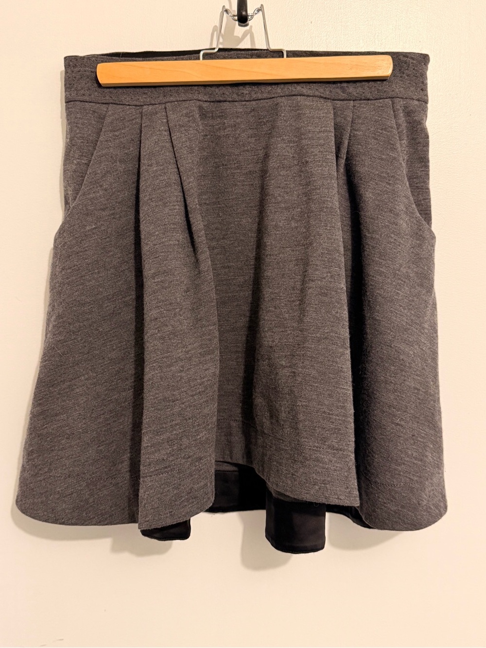 Diane Von Furstenberg Charcoal Gray Circle Skirt